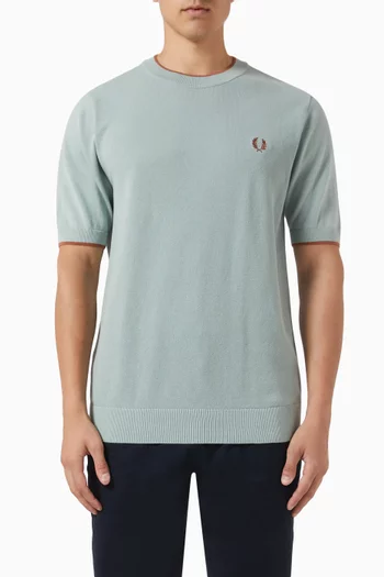 Knitted T-shirt in Cotton