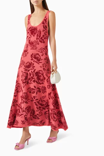 Rosetta Scoop Neck Midi Dress