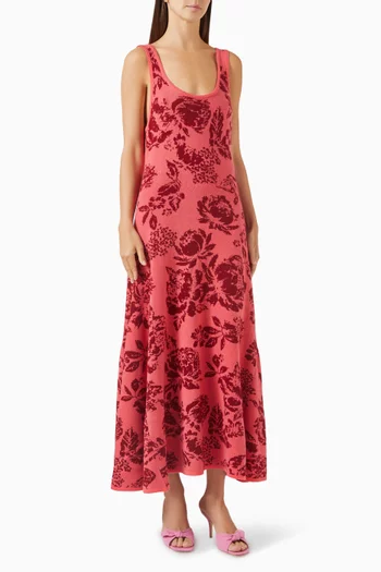 Rosetta Scoop Neck Midi Dress