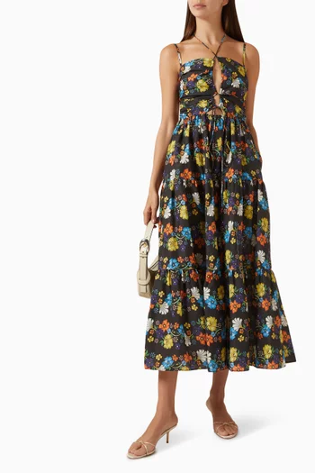 Fleur Halter Dress in Cotton