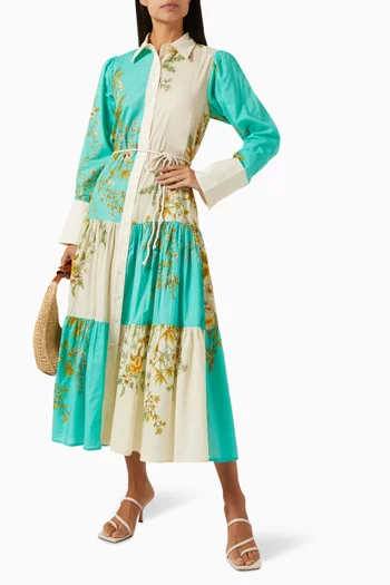 Saarinen Tiered Shirtdress in Cotton