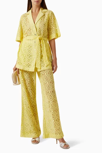 Belted Shirt in Lace