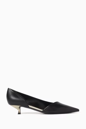 D'Orsay Court Pumps in Leather