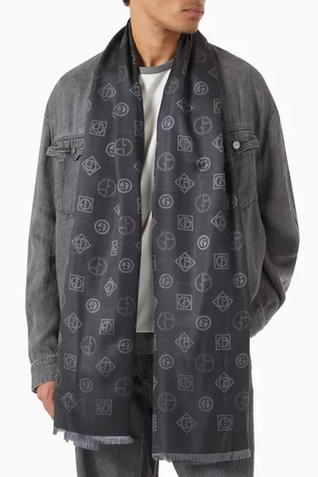 Logo Scarf in Silk-blend