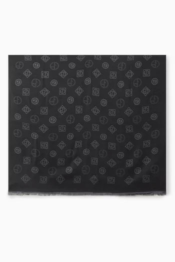 Logo Scarf in Silk-blend