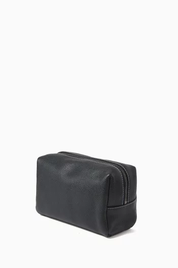 Small Toiletry Bag in Pebbled Calfskin