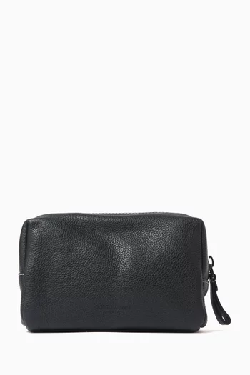 Small Toiletry Bag in Pebbled Calfskin