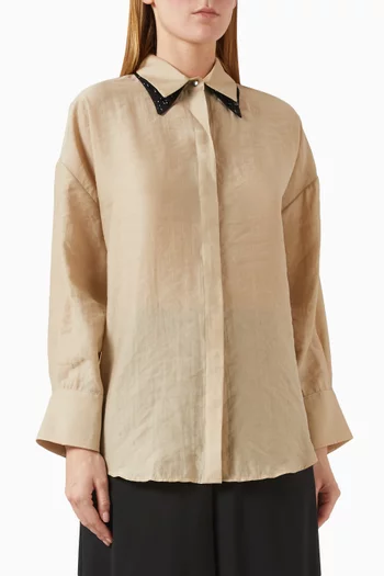 Embellished Shirt in Modal Blend