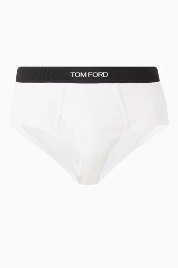 Logo Briefs in Stretch Cotton