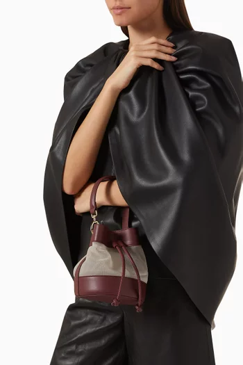 Iris Bucket Bag in Mesh & Calf Leather