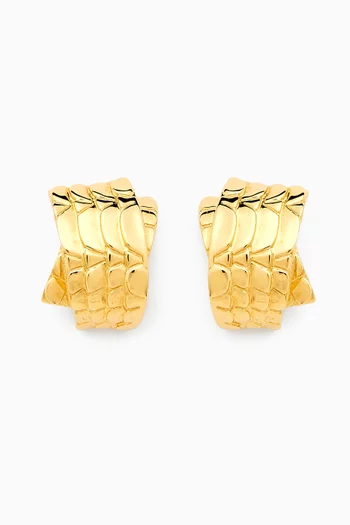 High-gloss Snake Earrings in 18kt Gold