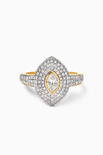 Marquise Diamond Pinky Ring in 18kt Gold
