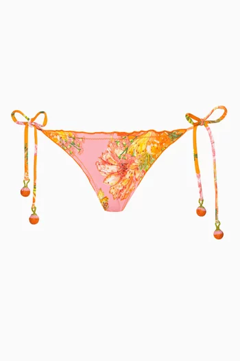 Embroidered Lettuce Edge Bikini Briefs
