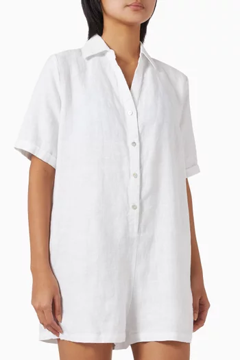 Maggie Romper in Linen