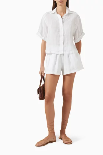 Amira Shorts in Linen