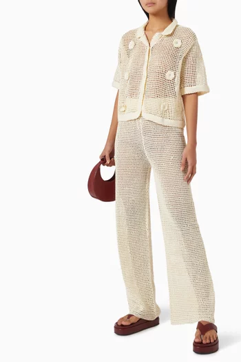 Flower Top in Crochet Knit