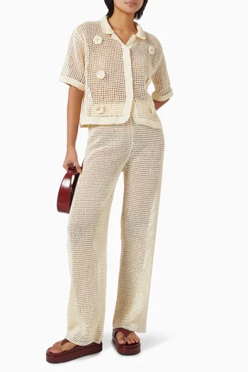 Eliza Pants in Crochet Knit