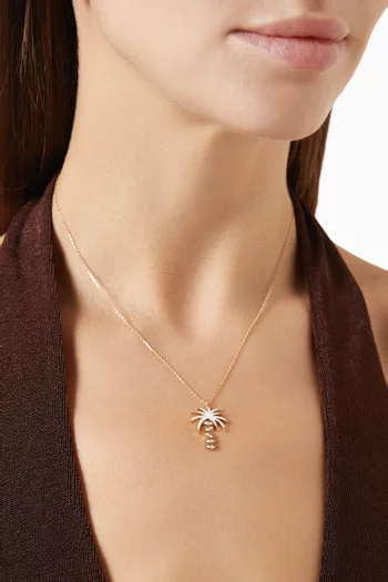Ya Ein Palm Tree Pendant Necklace in 18kt Gold