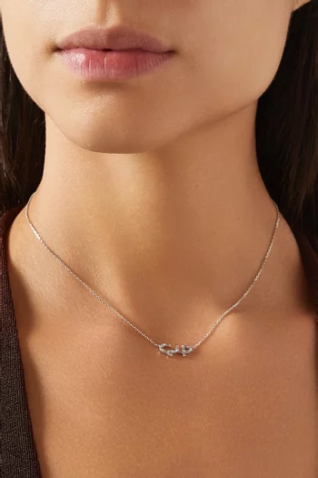 'Hobb' Diamond Necklace in 18kt White Gold