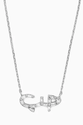 'Hobb' Diamond Necklace in 18kt White Gold