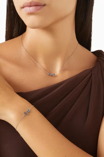 'Hobb' Sapphire Necklace in 18kt White Gold