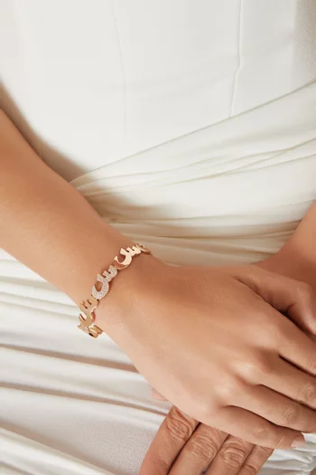Oula 'Seen' Diamond Cuff Bracelet in 18kt Rose Gold