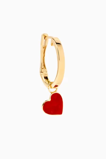 Creole Heart Single Earring in 18kt Gold