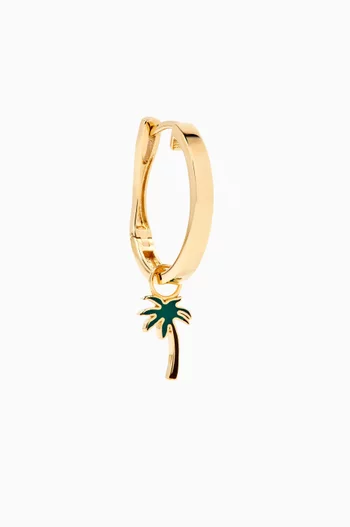 Creole Palm Tree Single Earring in 18kt Gold