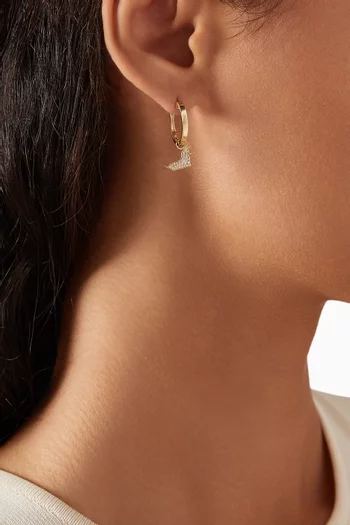 Creole UAE Diamond Single Earring in 18kt Gold