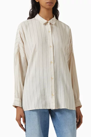 Botan Striped Shirt in Cotton-linen