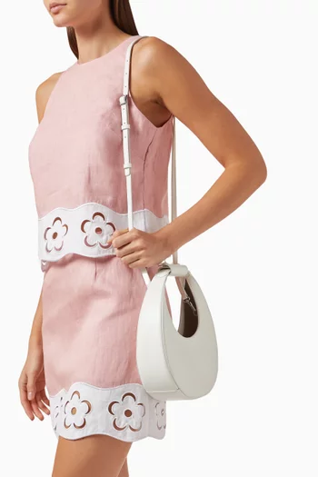 Mini Moon Top-handle Bag in Leather