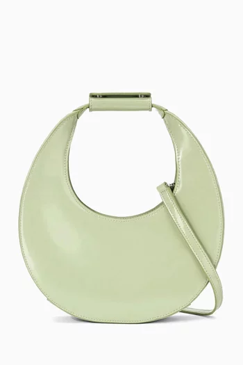 Mini Moon Top-handle Bag in Leather