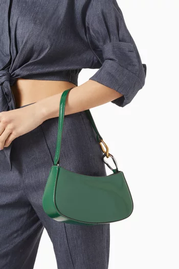 Ollie Shoulder Bag in Polished Leather