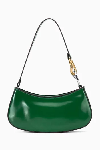 Ollie Shoulder Bag in Polished Leather