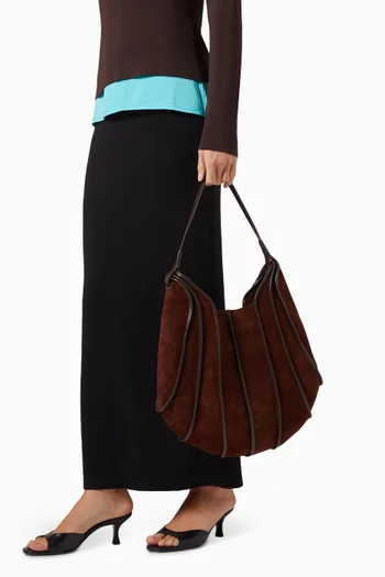 Wells Hobo Bag in Suede