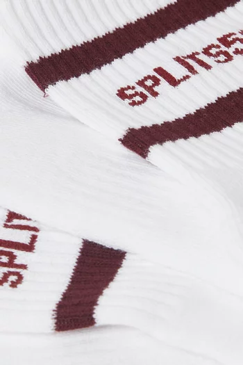 Logo Strip Quarter Socks