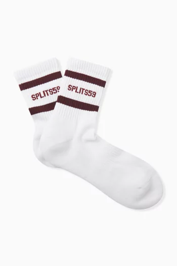Logo Strip Quarter Socks