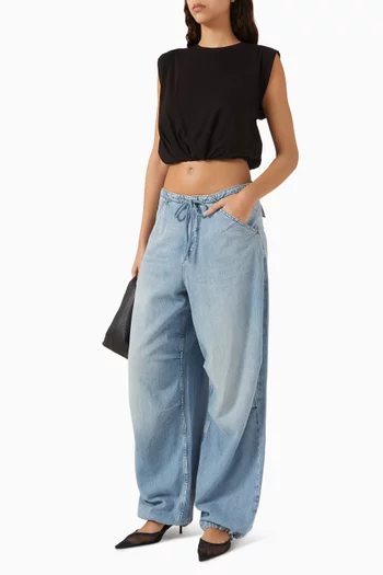 Lite Parachute Jeans in Linen-denim