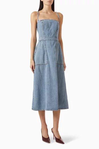 Fit For Success Midi Dress in Linen-blend