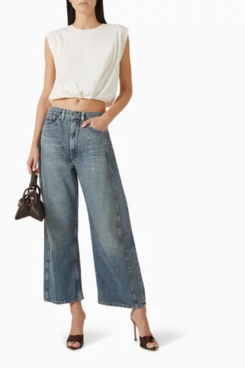 تي شيرت بلا أكمام مزيج قطن