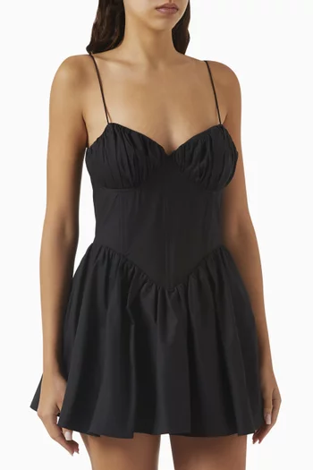 Babydoll Mini Dress in Poplin