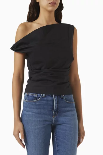 Off-shoulder Top in Poplin