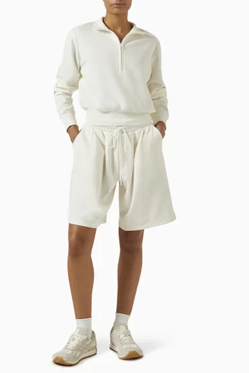 سويت شيرت إير بسحّاب قصير قماش سكوبا ناعم