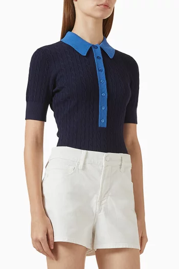 بودي سوت منسوج بغرزة الضفيرة مزيج نايلون