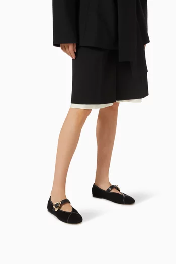 Barbara Ballet Flats in Suede