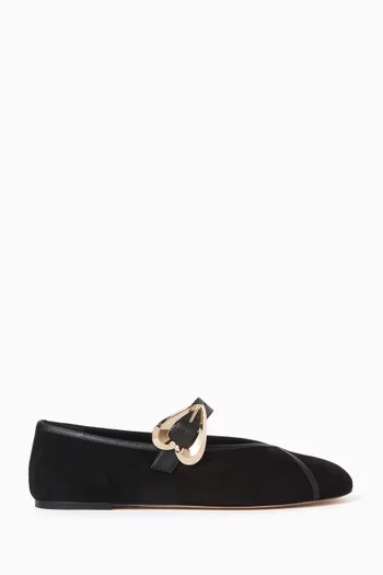 Barbara Ballet Flats in Suede