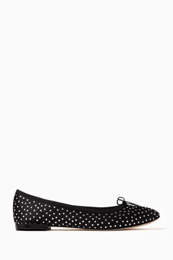 Cendrillon Embellished Ballet Flats in Satin