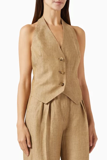 Sauro Waistcoat in Linen