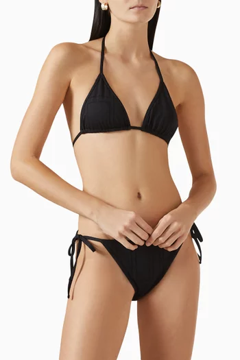 Monogram Pointelle Bikini Top