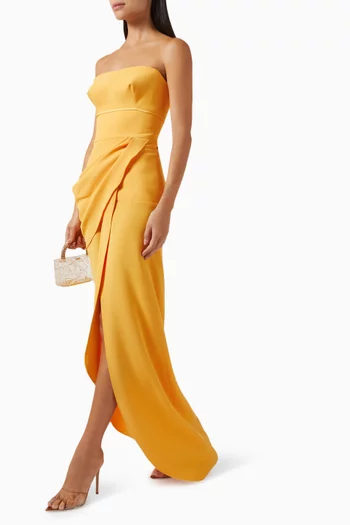 Marlene Strapless Gown in Crepe de Chine